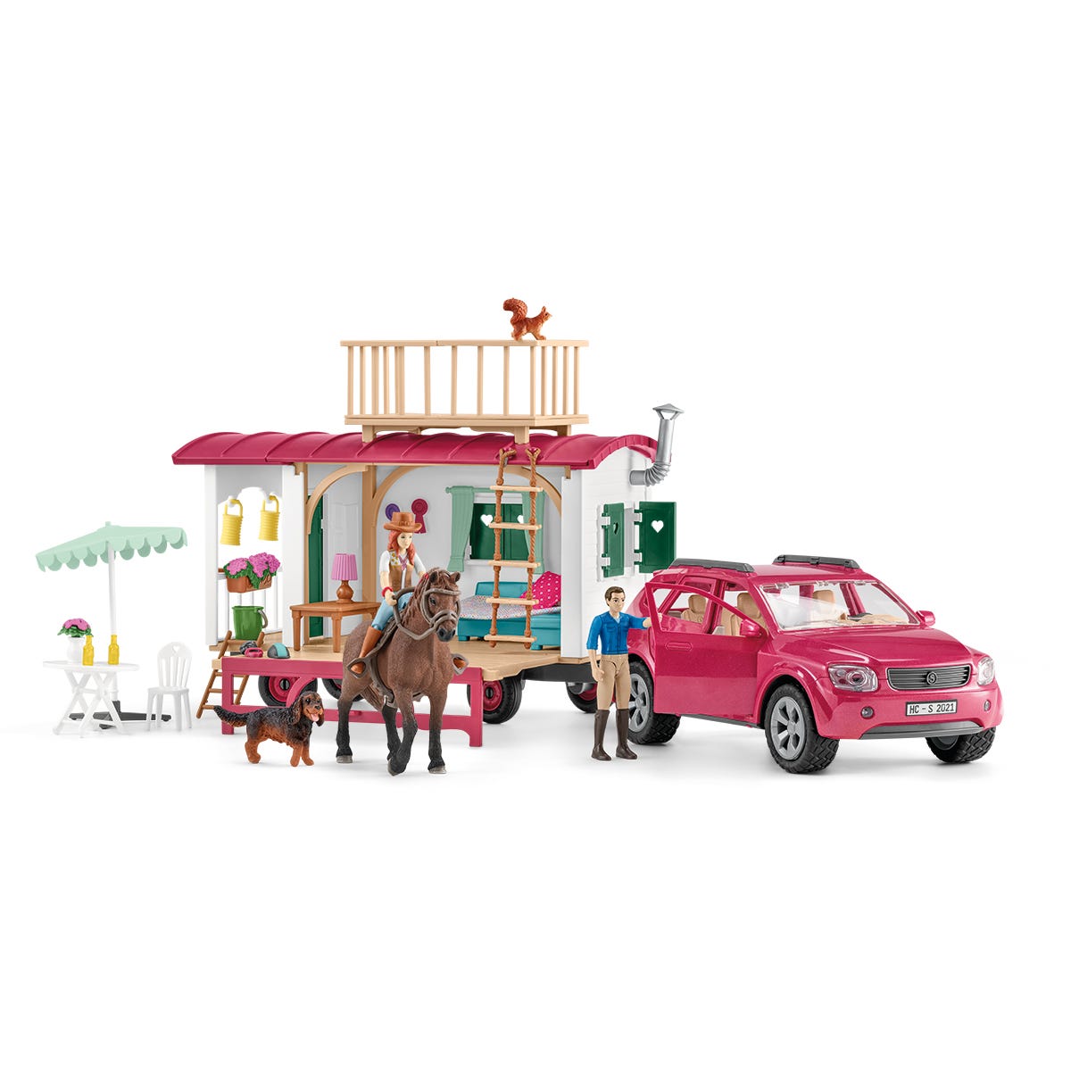 Voyage équestre avec caravane