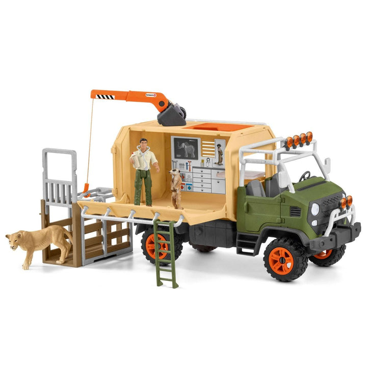 Gros camion sauvetage d’animaux