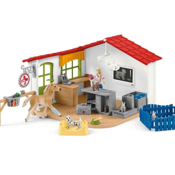 Cabinet vétérinaire avec animaux