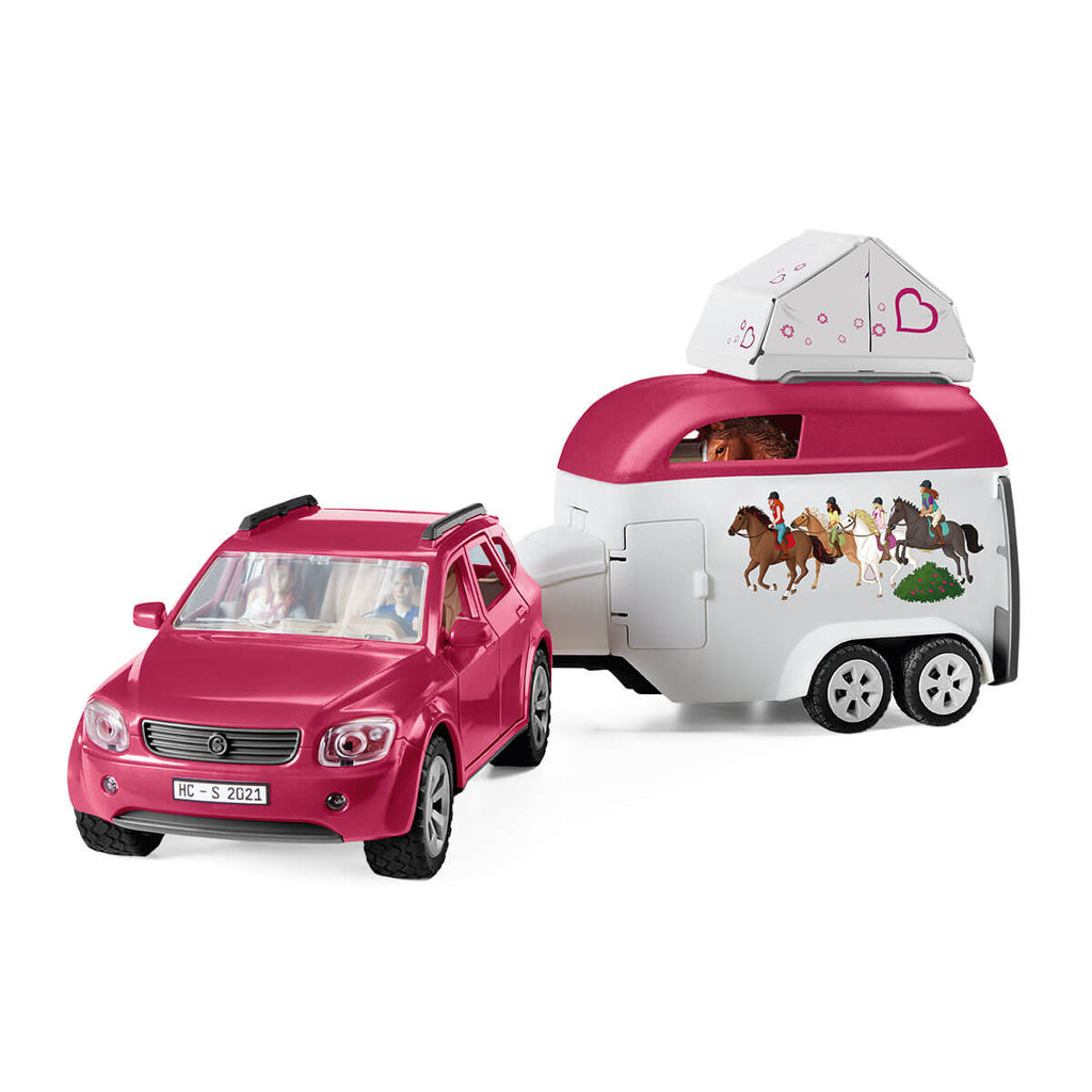 Caravane Rencontres Secretes, Coffret Schleich Avec 1 Cheval Schleich Inclus, Coffret Figurines Pour Enfants De 5 Ans