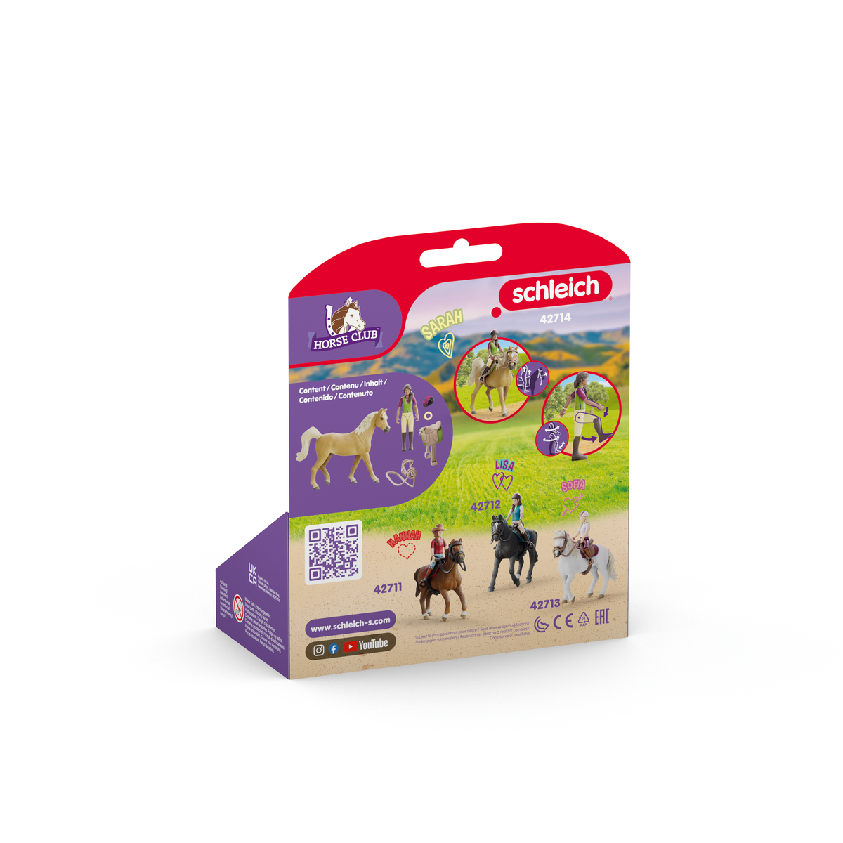 schleich Horse Club | Sarah & Mystery Horse Club 42714 | 6 pièces | Coffret de jeu à partir de 6 ans | coffret avec figurines, nombreuses fonctions et accessoires | jouet cheval réaliste schleich Horse Club | Sarah & Mystery Horse Club 42714 | 6 pièces | Coffret de jeu à partir de 6 ans | coffret avec figurines, nombreuses fonctions et accessoires | jouet cheval réaliste