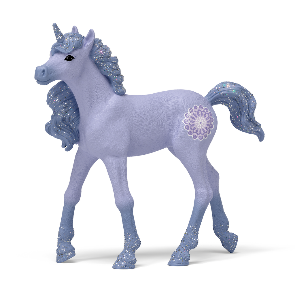 Schleich 70824 Poulain Licorne Tempête - Figurine Bayala Avec Ailes Bleu Clair, Paillettes, Dès 5 Ans