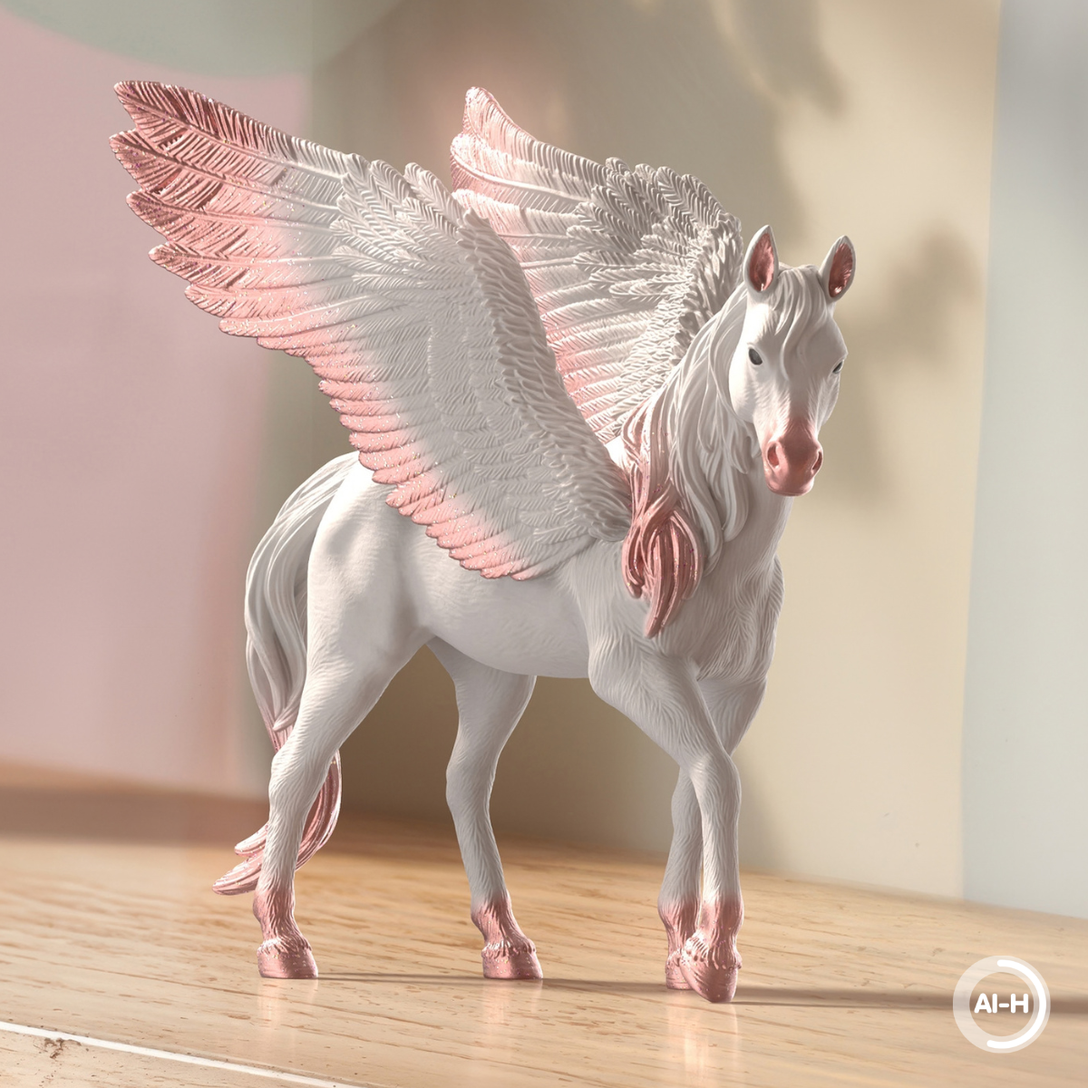 Pegasus, weiß & roségold
